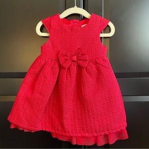 EUC Cat & Jack Red Holiday Sparkle Dress (18mo)